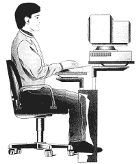 man sitting on computer